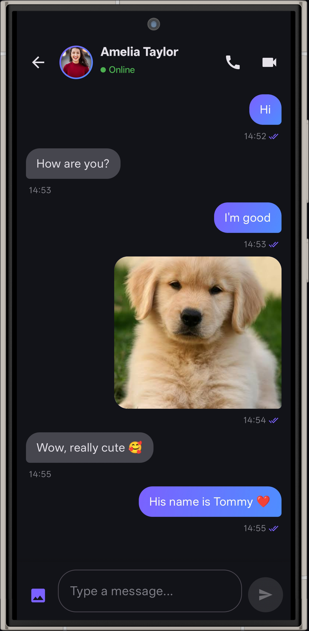 Real-time chat with photos