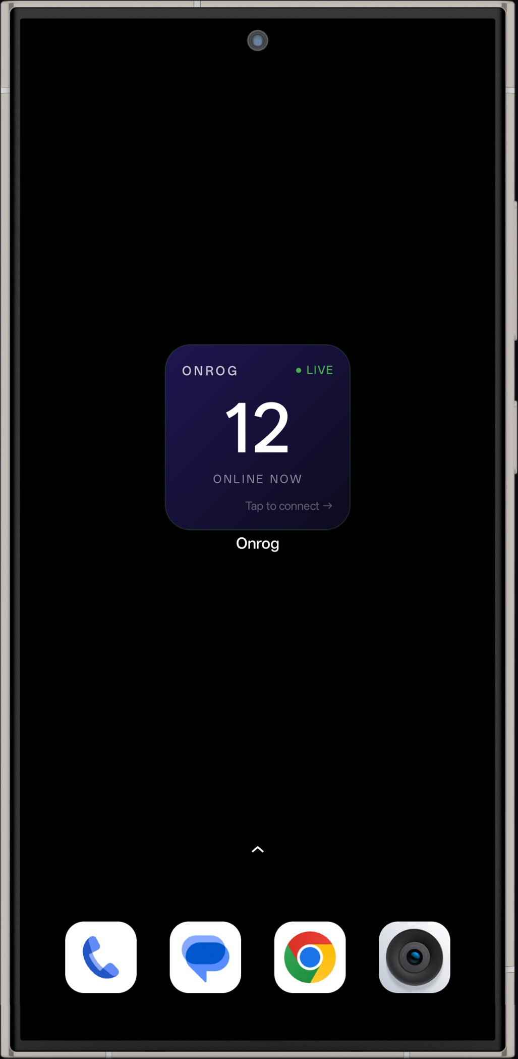 Home screen widget showing online count